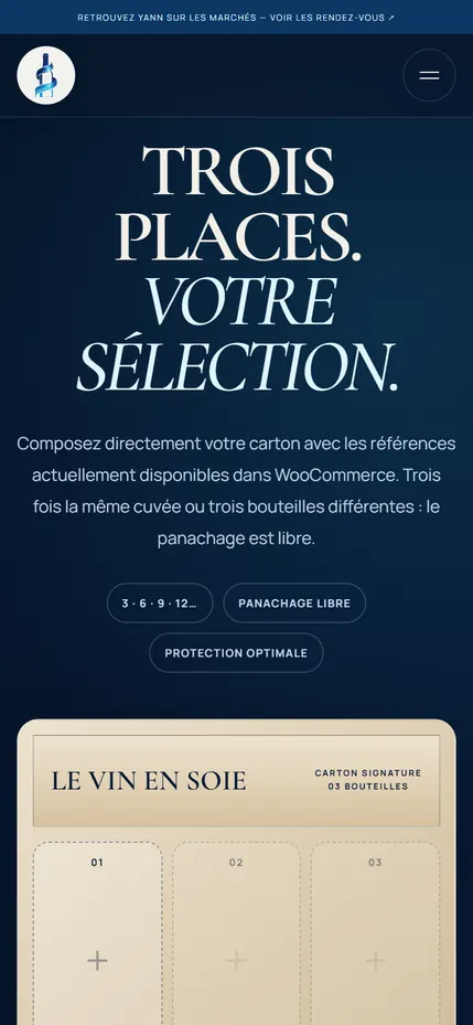 Atelier du carton sur mobile : trois emplacements à remplir
